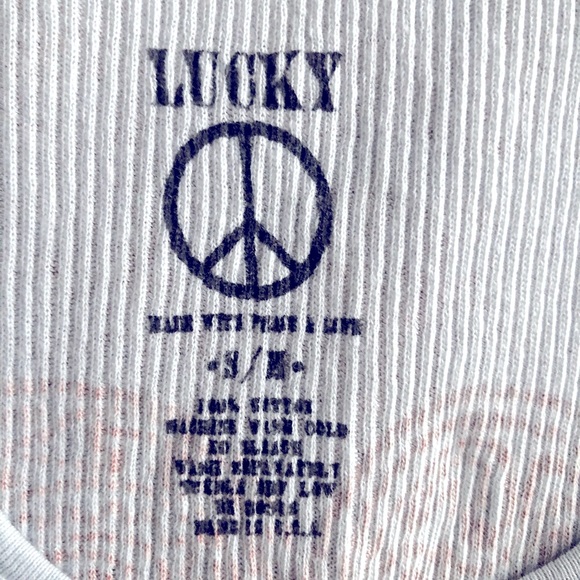 SOLD**LUCKY BRAND TANK TOP*ASIAN DESIGN IN BACK*PALE BLUE*NO STAINS*EUC*SIZE S/M - Picture 6 of 6